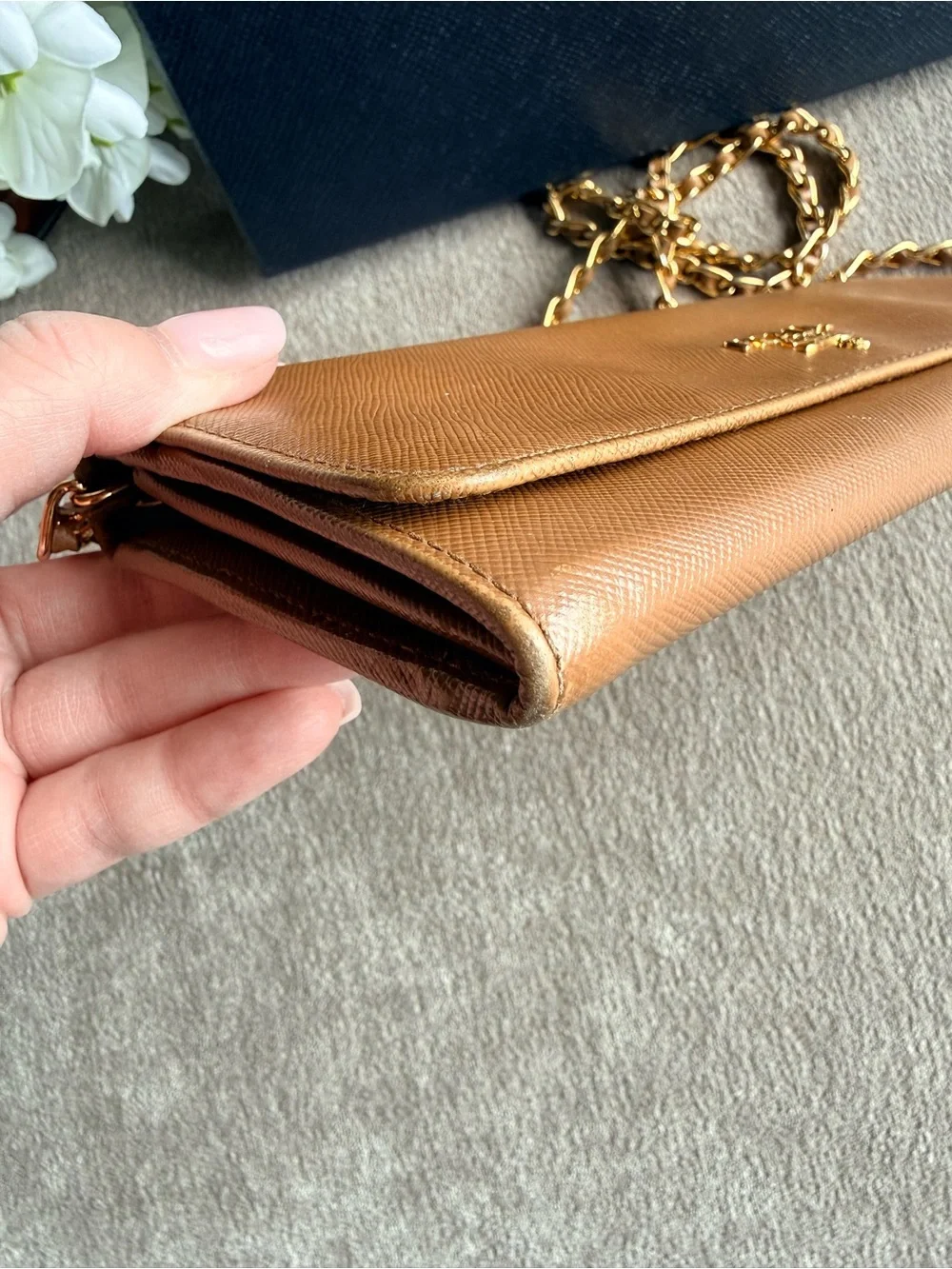Prada tan brown